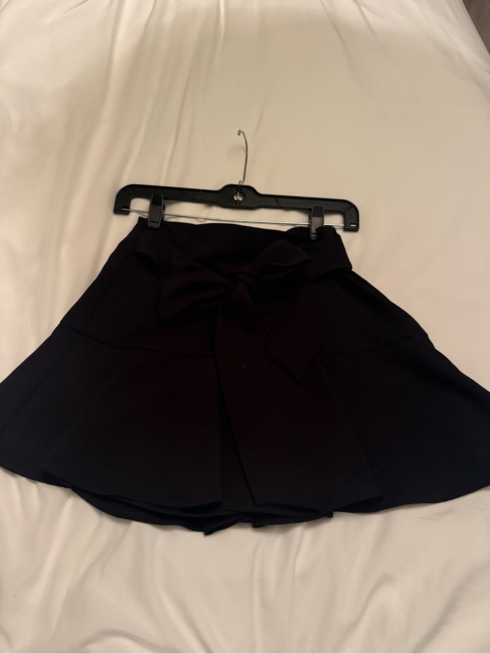 Zara Black Mini Skirt with Waist Bow